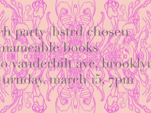 Unnameable Books show – March 15, 2014